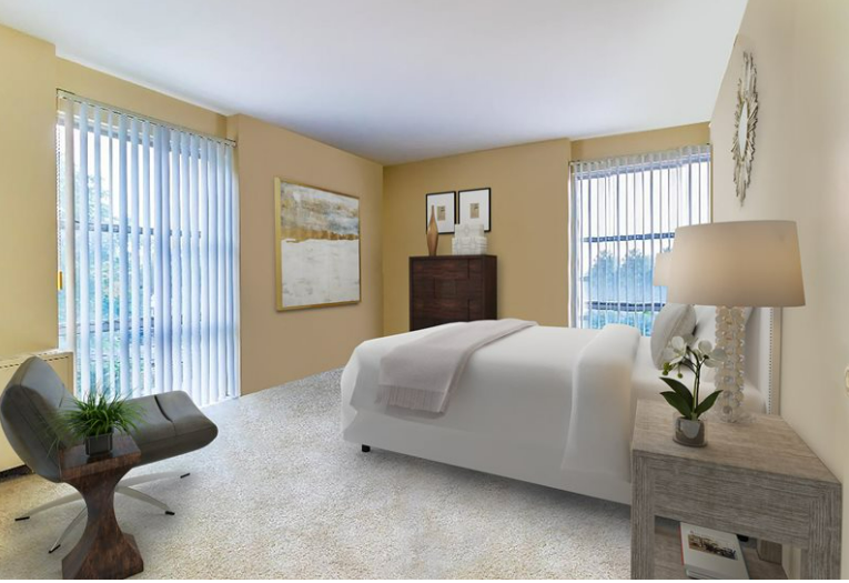 Floor plan for 2 beds, 2 baths, 1458 sqft